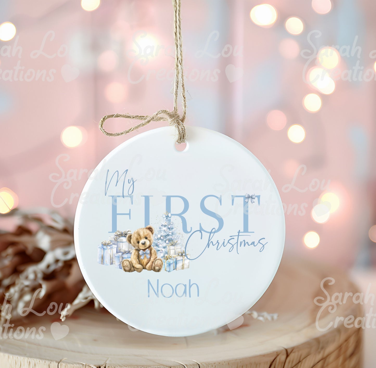 Babies 1st Christmas ceramic bauble