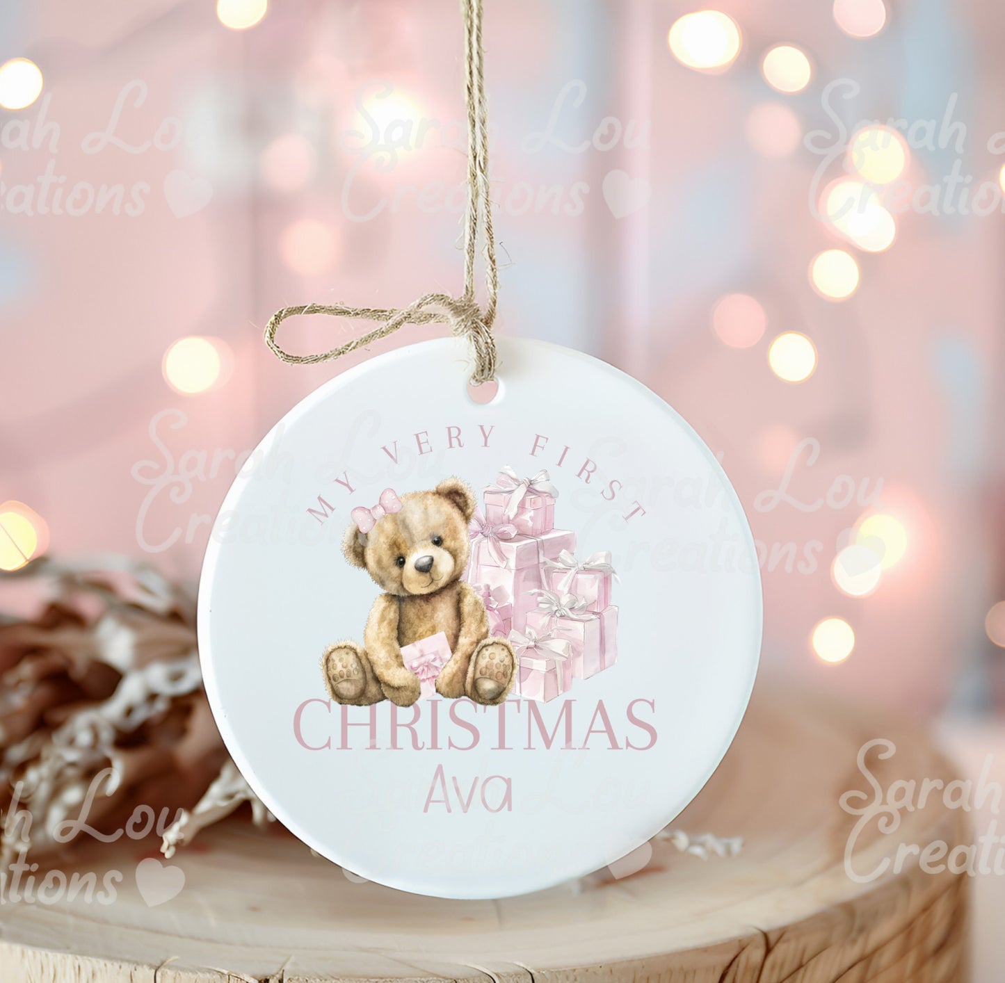 Babies 1st Christmas ceramic bauble