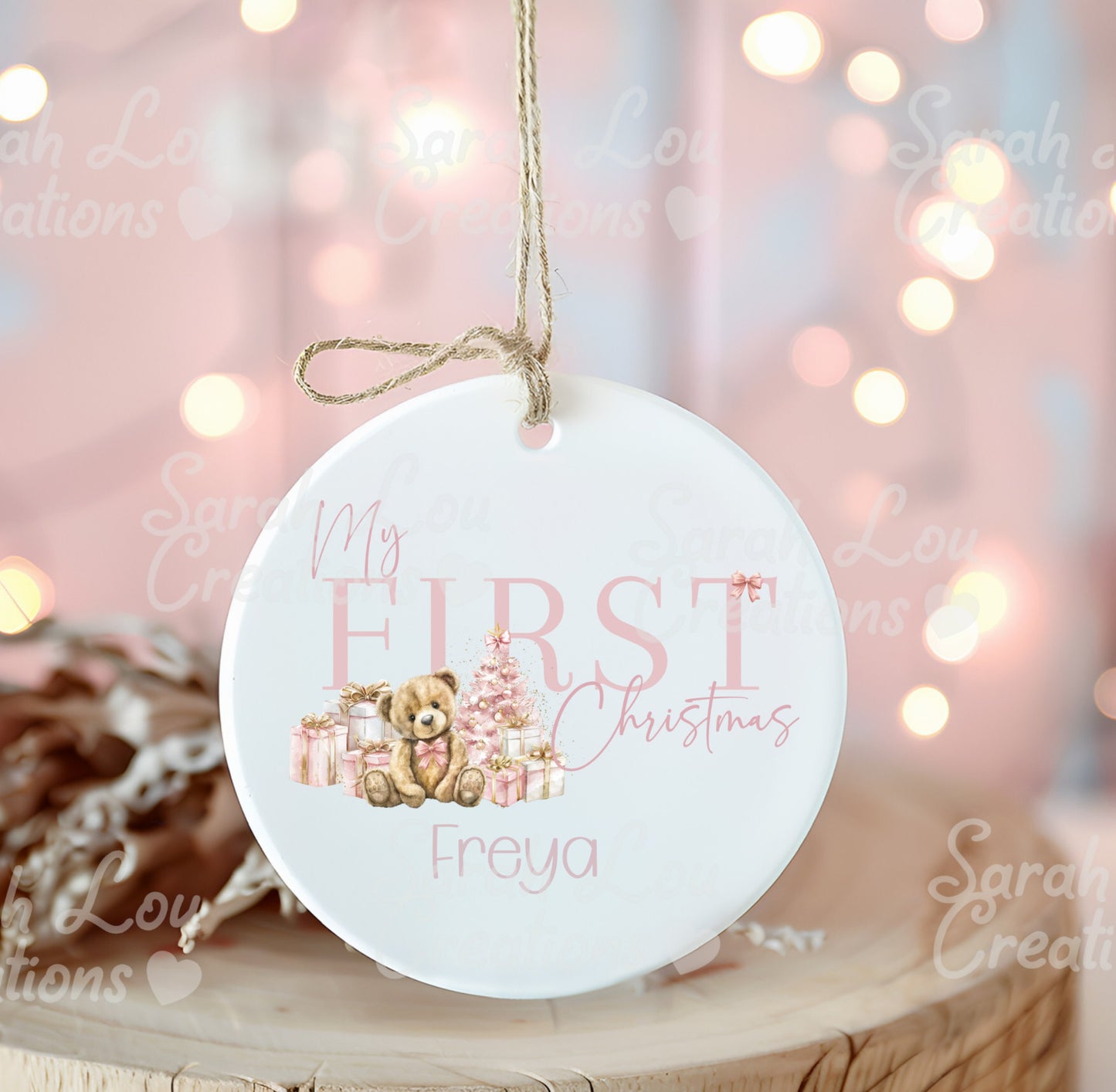 Babies 1st Christmas ceramic bauble