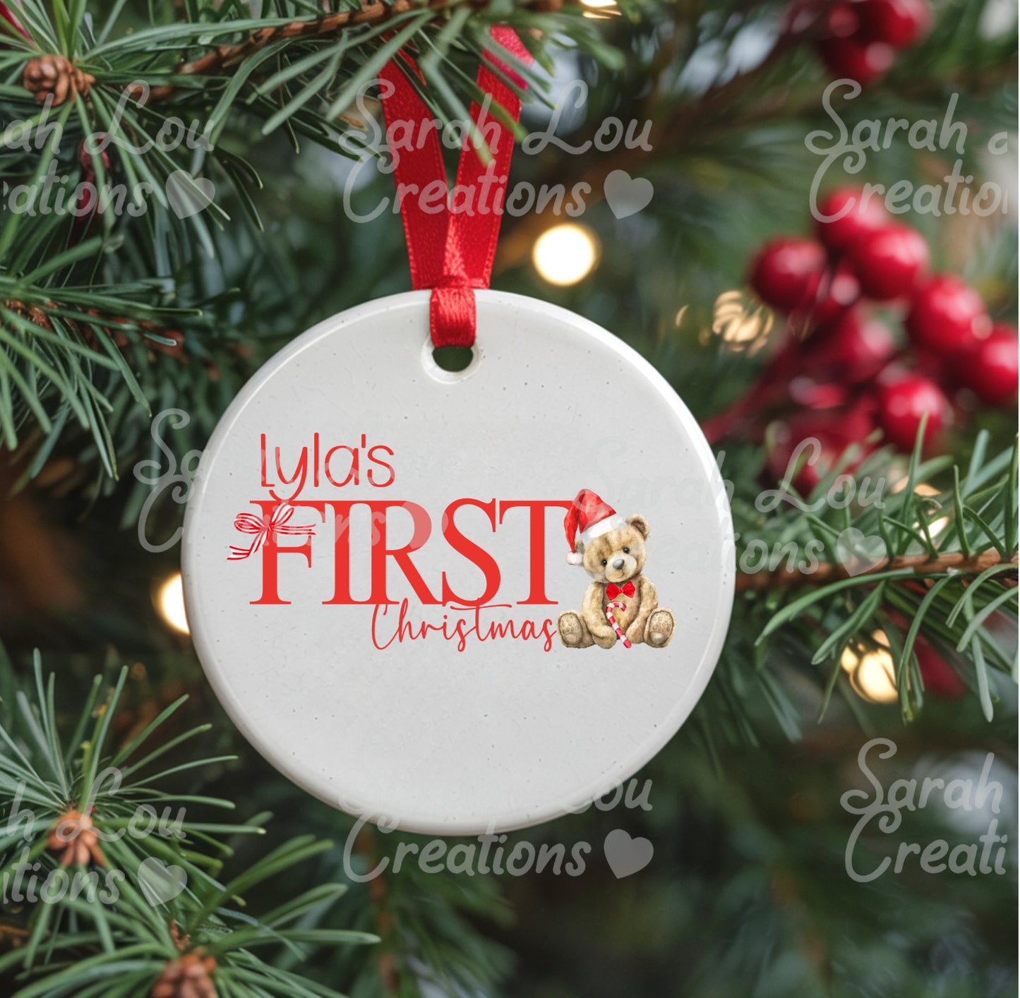 Babies 1st Christmas ceramic bauble