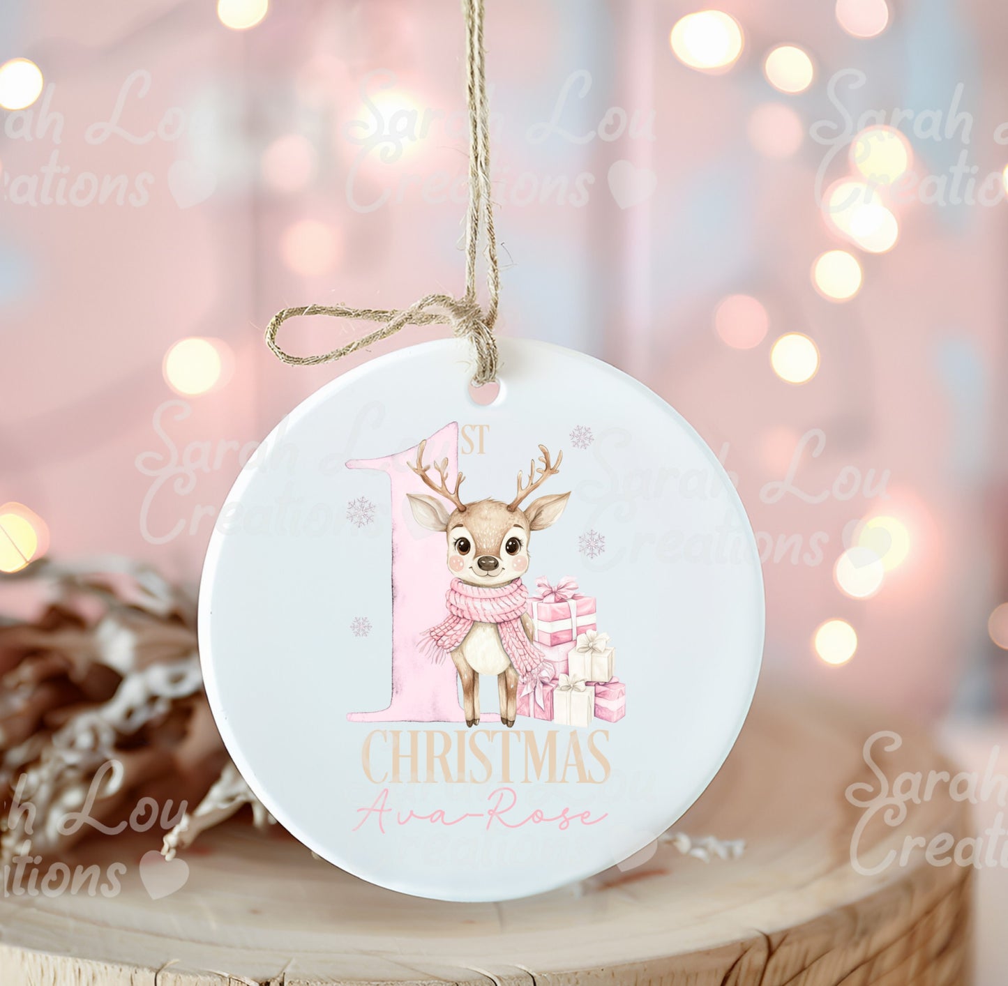 Babies 1st Christmas ceramic bauble