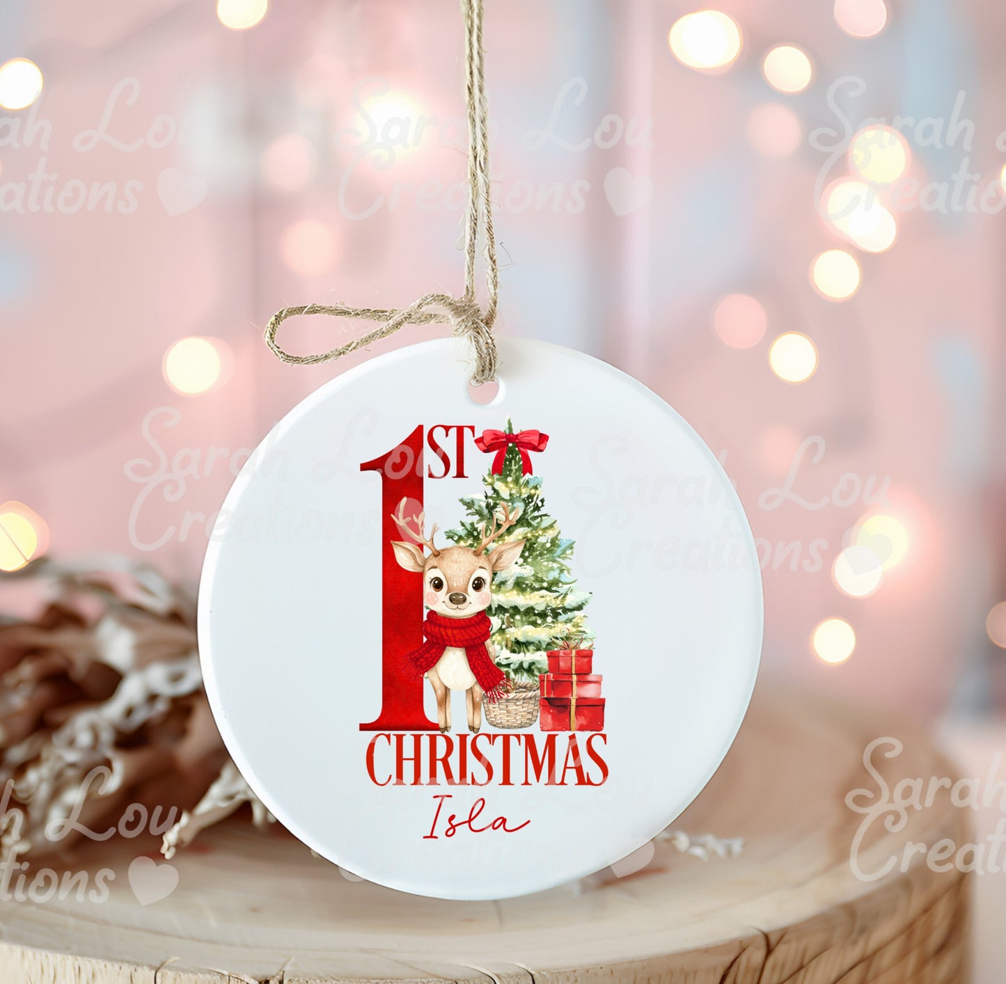 Babies 1st Christmas ceramic bauble