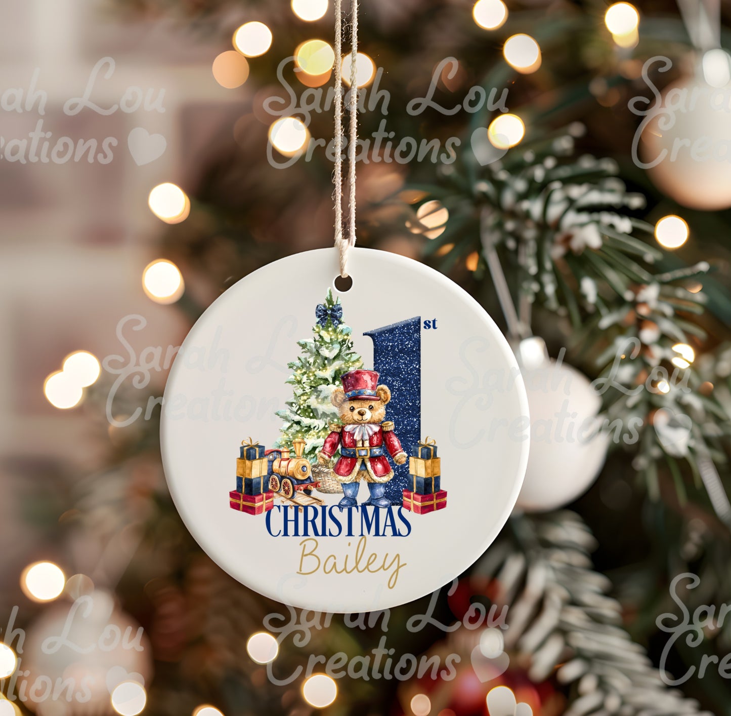 Babies 1st Christmas ceramic bauble