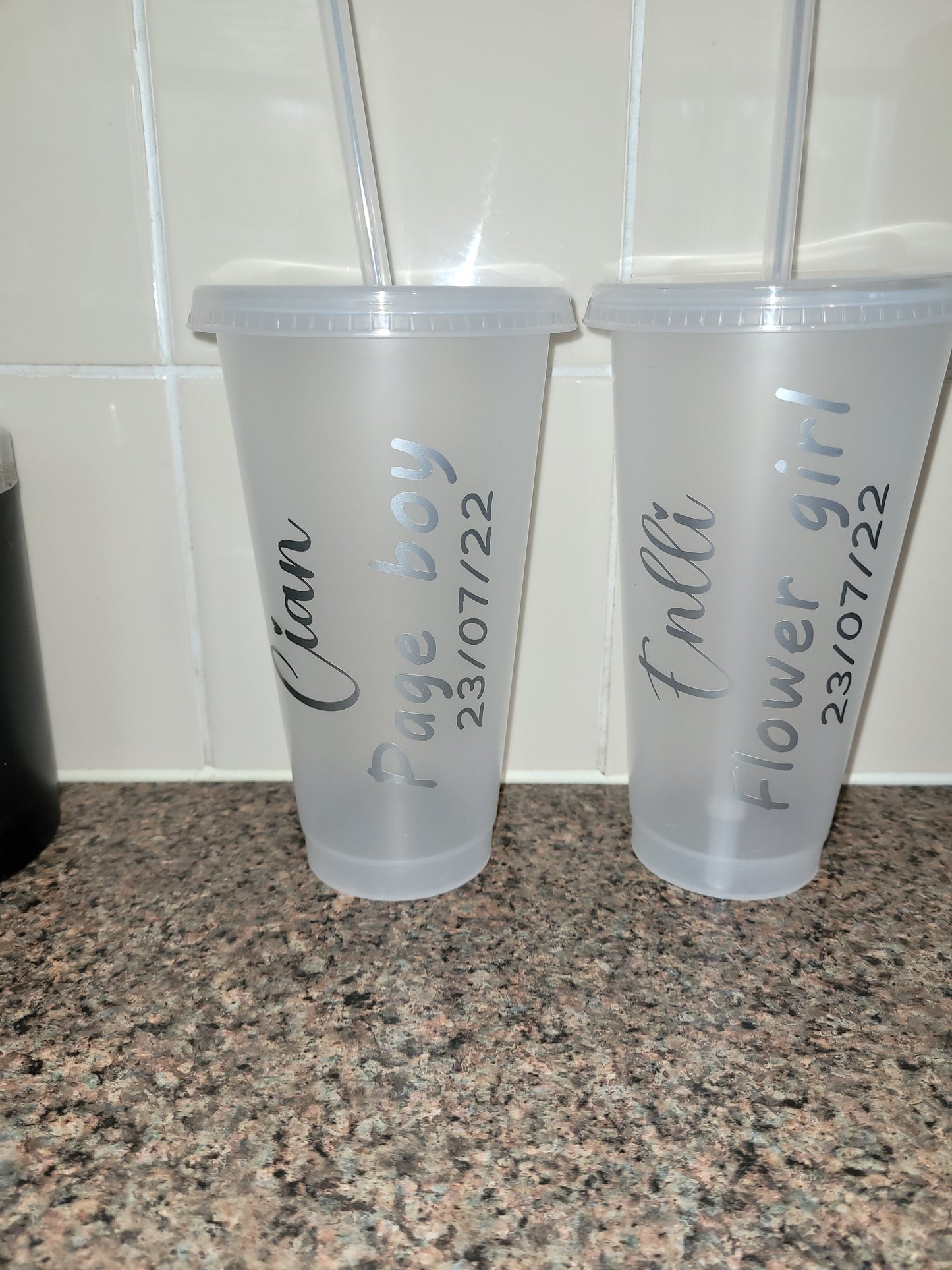 Personalised wedding glasses