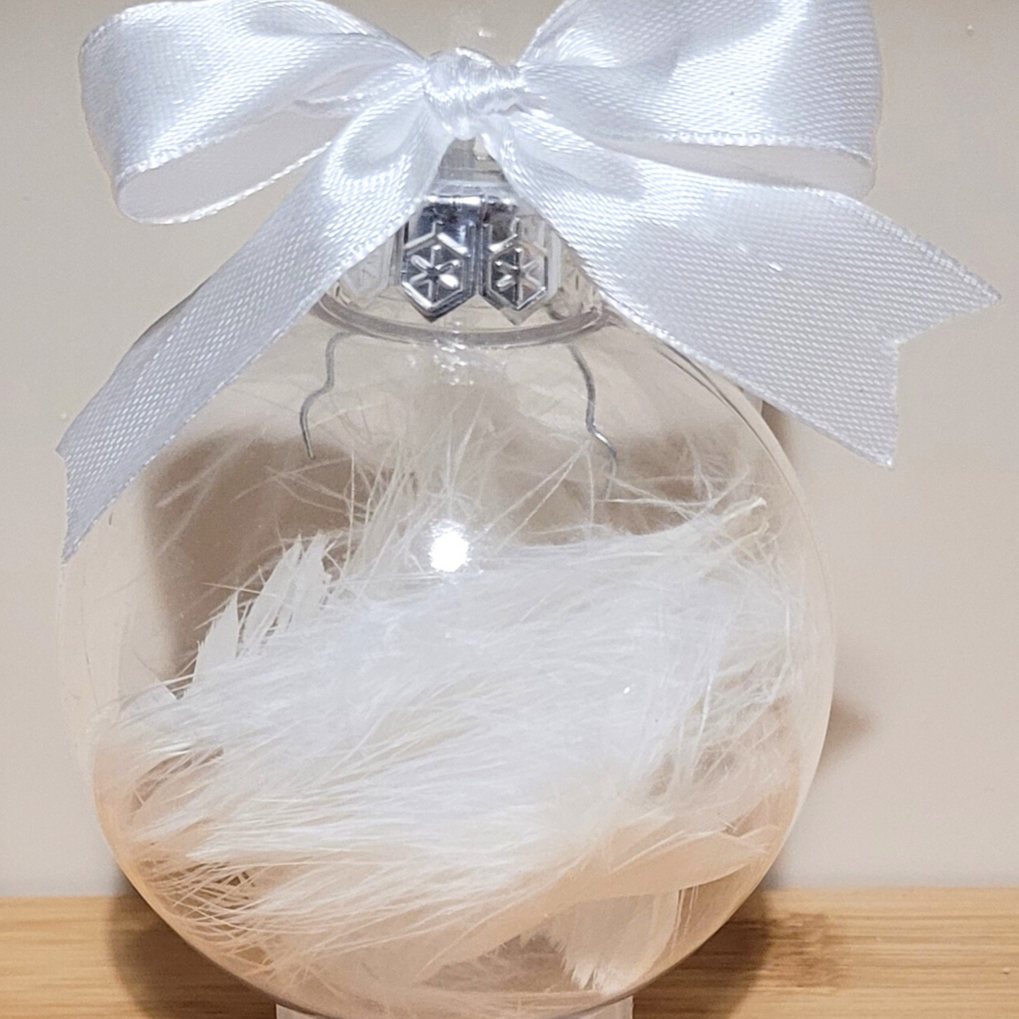 Personalised clear baubles
