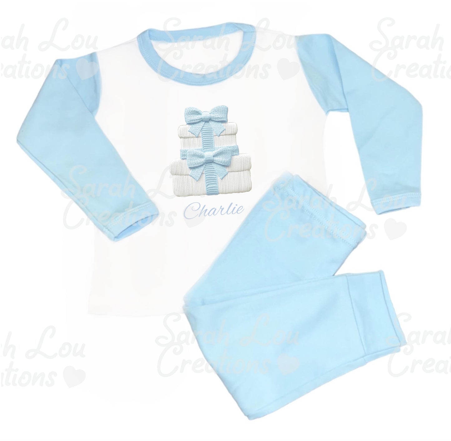 Children's Pink and Blue Christmas Pjs