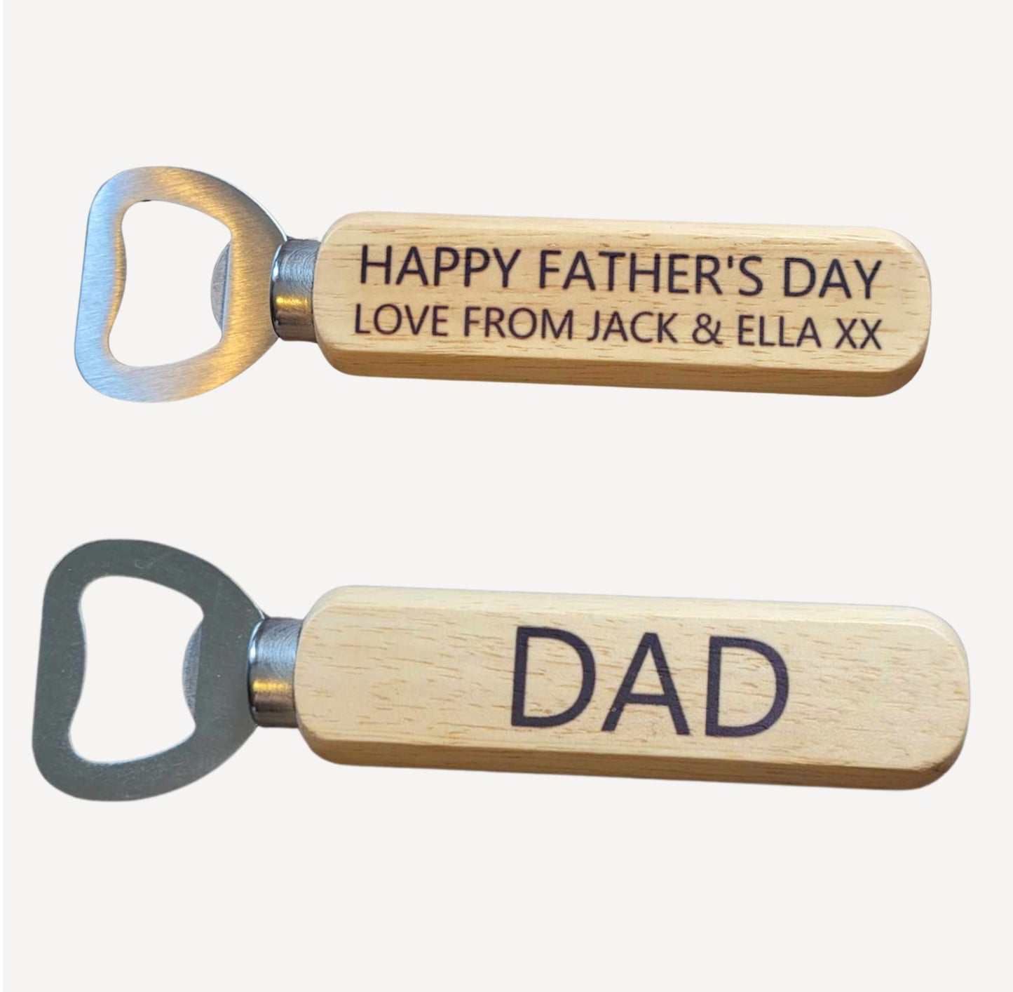 Wooden bottle opener personalised