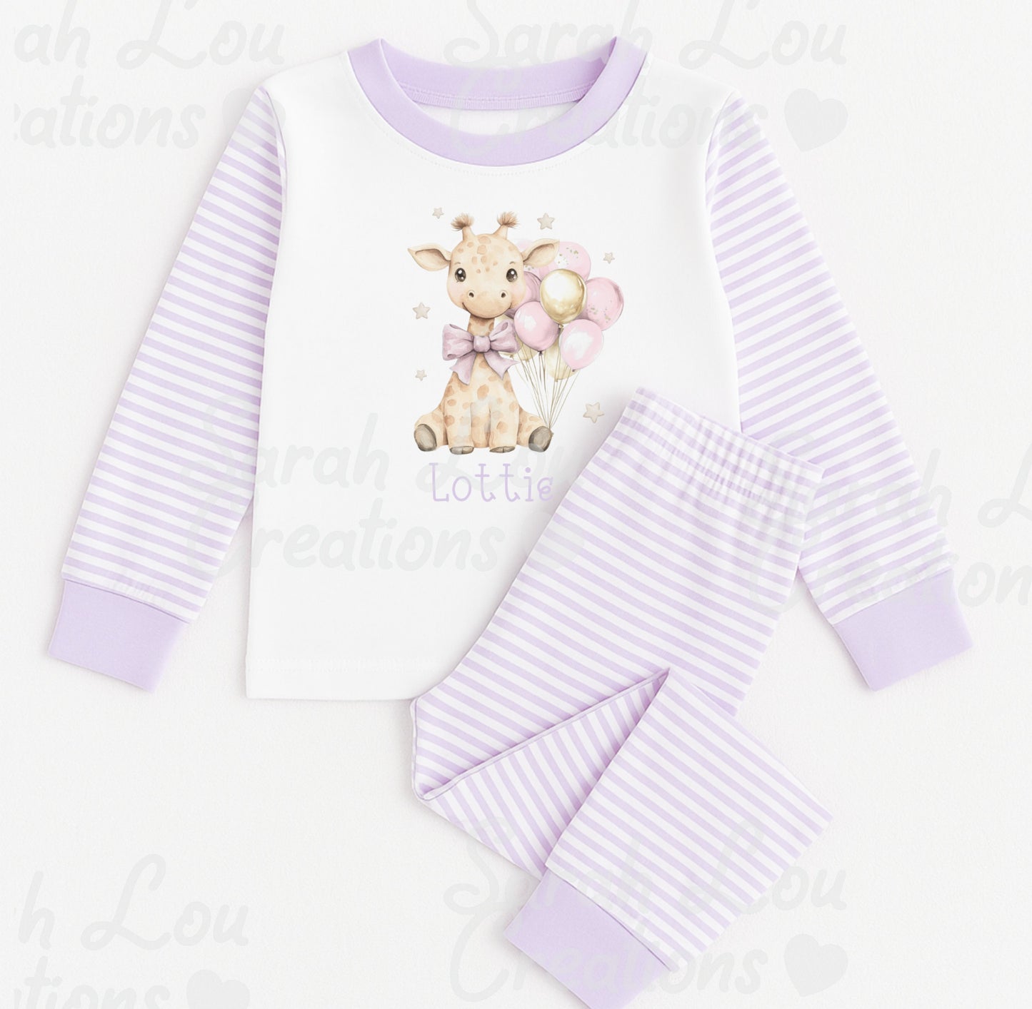 Children's striped pjs with any design