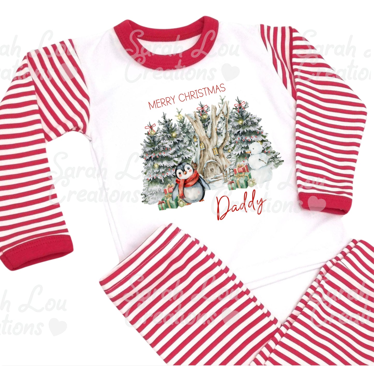 Red Striped family matching pjs