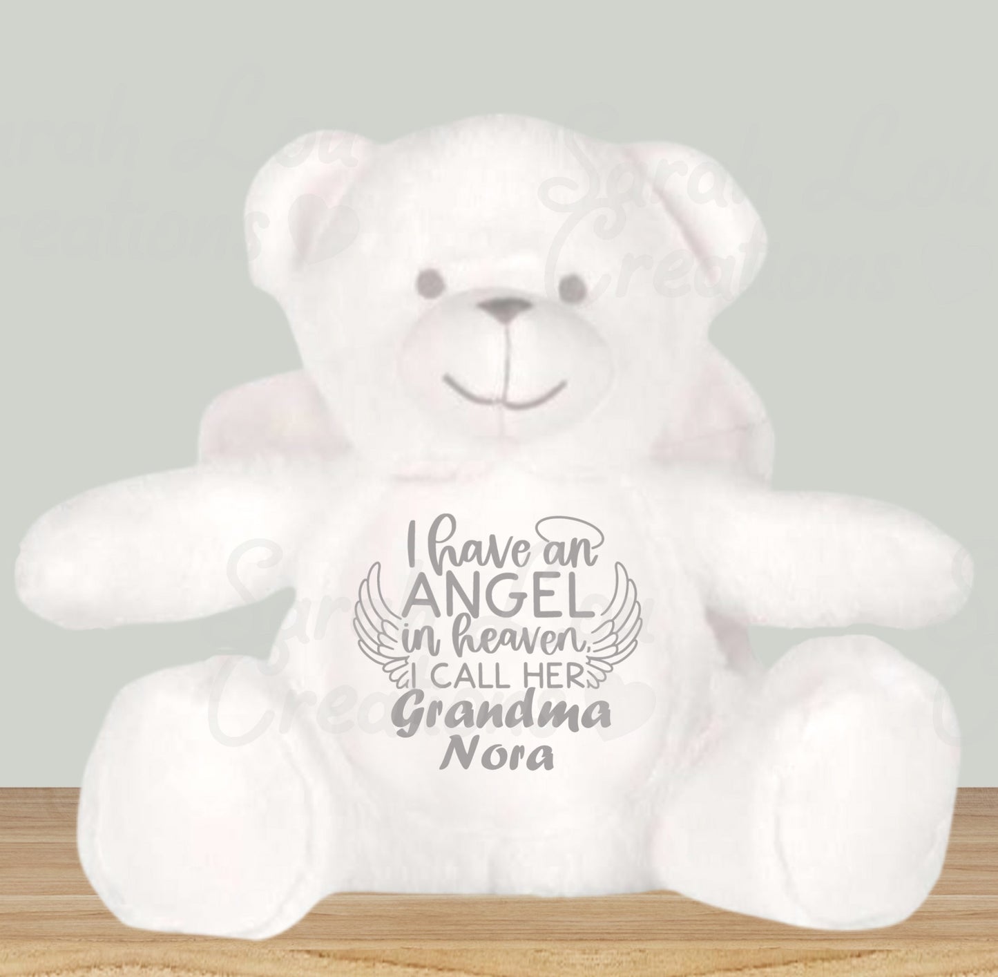 Angel wing memorial bear