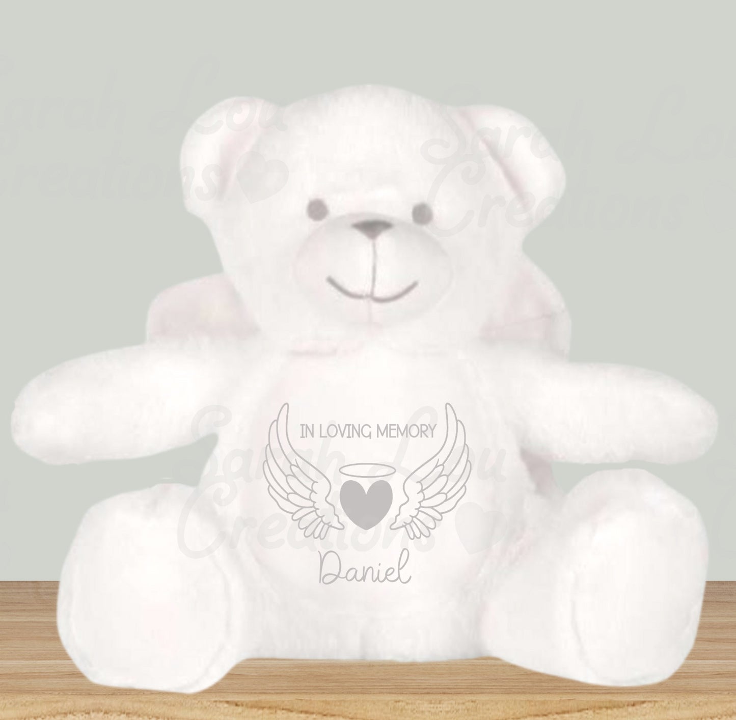 Angel wing memorial bear