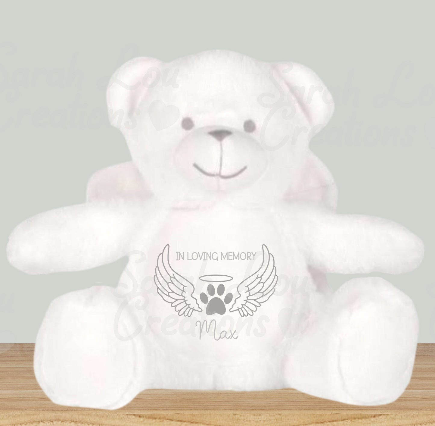 Angel wing memorial bear