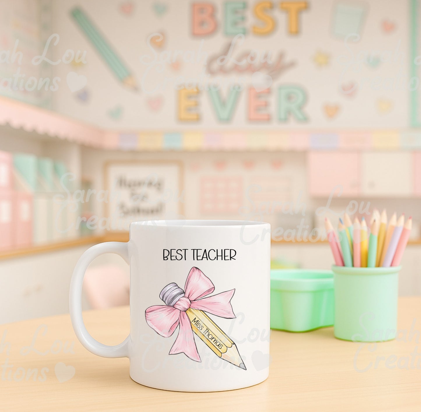 Teachers Personalised pencil design