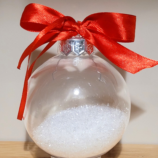 Personalised clear baubles