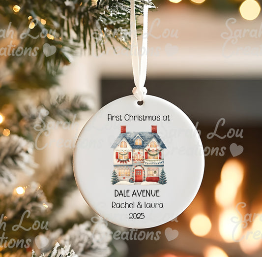 Ceramic bauble -1st Christmas home
