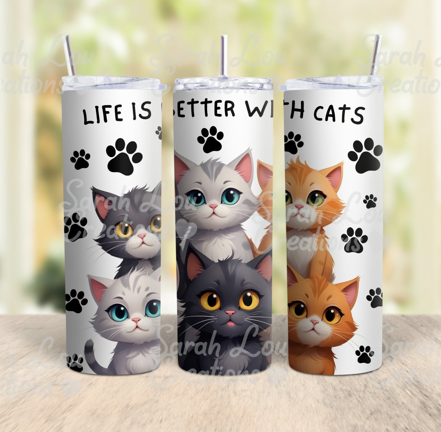Tumblers-cats various designs